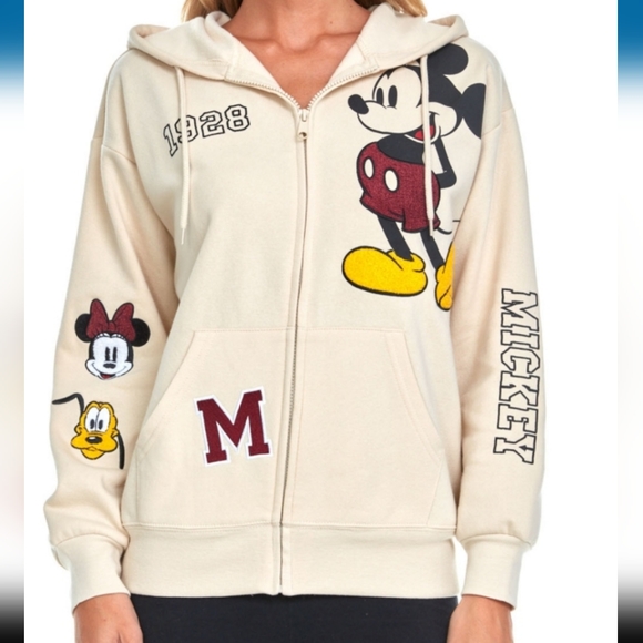 Disney Tops - DISNEY MICKEY MOUSE full zip hoodie sweatshirt